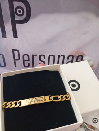 Pulsera coordenadas oro