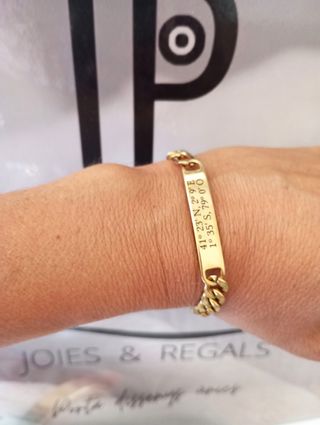 Pulsera coordenadas oro
