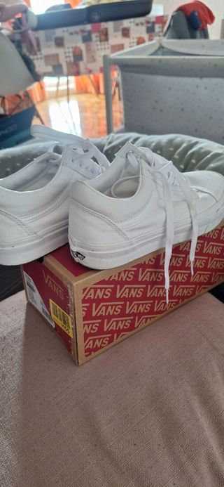Vans Old Skool Blancas - Talla Mujer