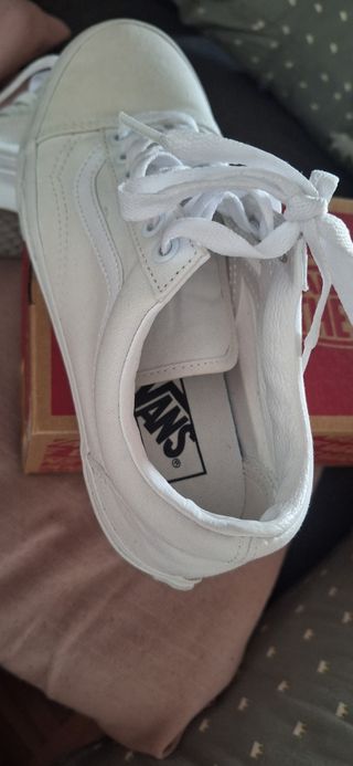 Vans Old Skool Blancas - Talla Mujer