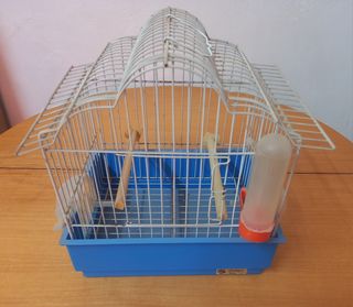 Jaula para pájaros - Azul y Blanca