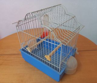 Jaula para pájaros - Azul y Blanca