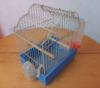 Jaula para pájaros - Azul y Blanca