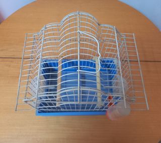 Jaula para pájaros - Azul y Blanca