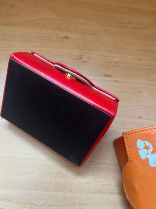 2 Joyeros Piel - Rojo y Naranja