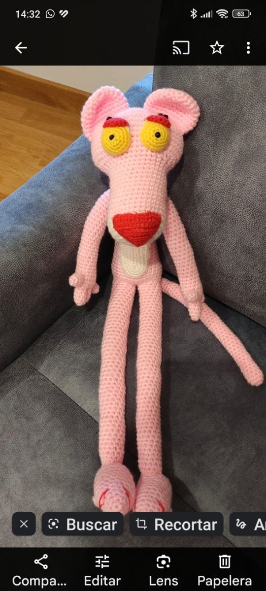 Pantera Rosa Amigurumi Crochet