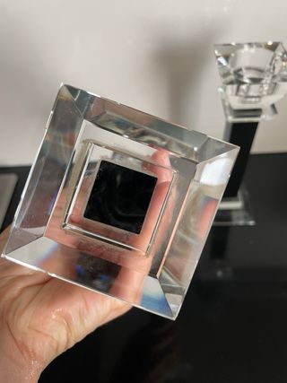 Candelabri vetro nero - 2pz