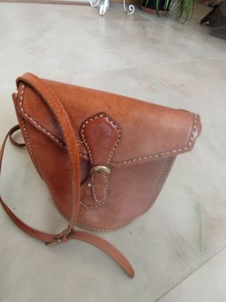 Bolso bandolera cuero marrón
