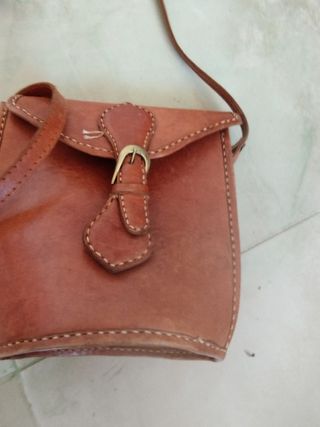 Bolso bandolera cuero marrón