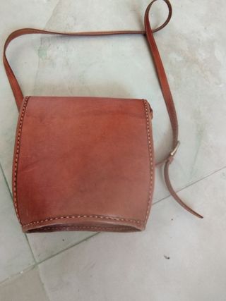 Bolso bandolera cuero marrón