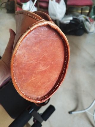 Bolso bandolera cuero marrón
