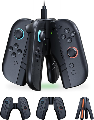 Cargador Empuñadura NexiGo para 4 mandos Switch 2