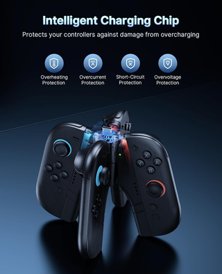 Cargador Empuñadura NexiGo para 4 mandos Switch 2