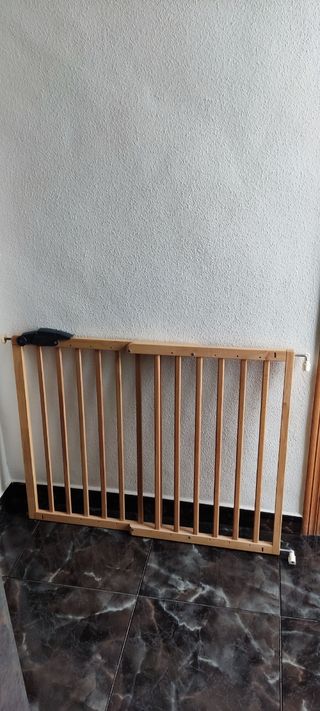Valla seguridad bebé madera extensible