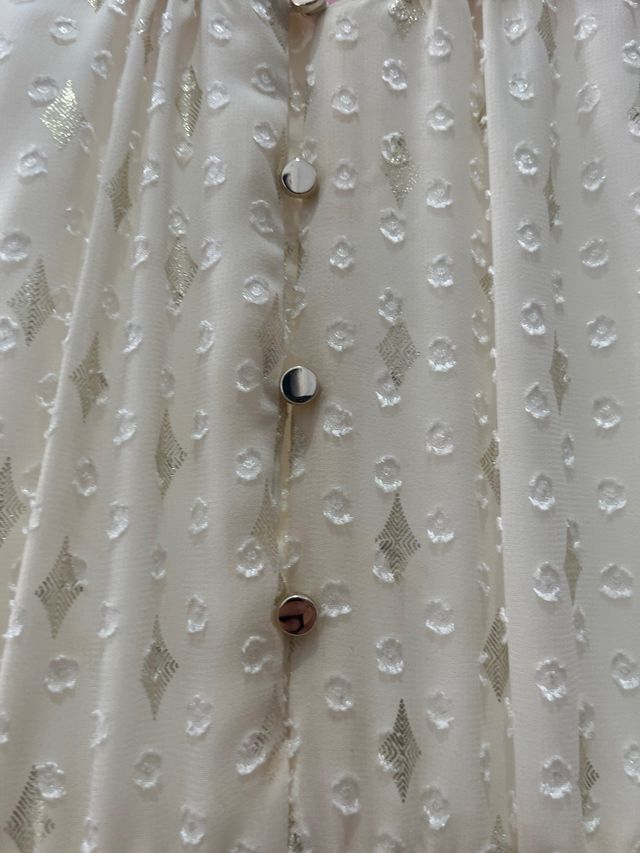 Vestido niña beige dorado - talla 6