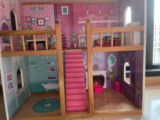 Casita Muñecas Madera + Accs