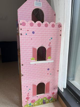 Casita Muñecas Madera + Accs