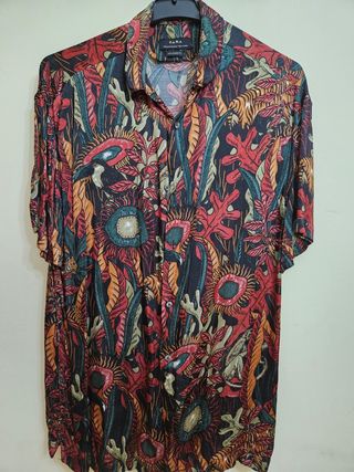 Camisa Zara Hombre M Multicolor