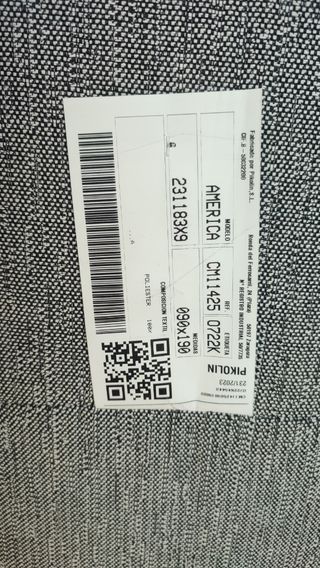 Colchón individual 90x190cm Modelo América