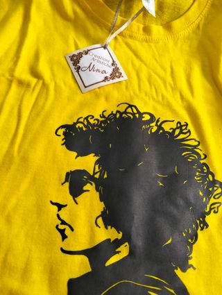 T-shirt Bob Dylan gialla
