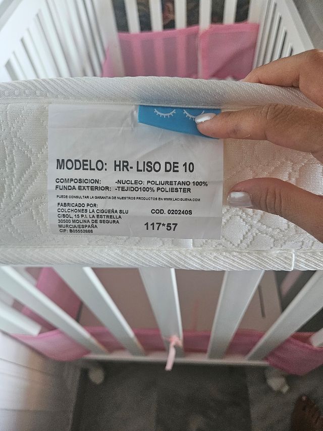 Cuna bebé blanca 120cm