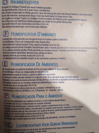 Humidificador Chicco Design Vintage