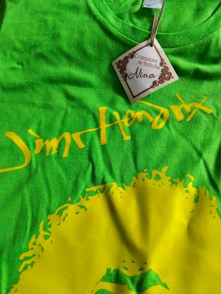 T-Shirt Jimi Hendrix vintage verde