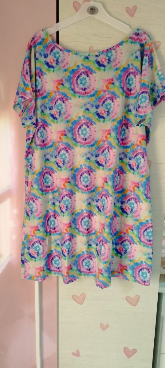 Vestido tie-dye multicolor XL