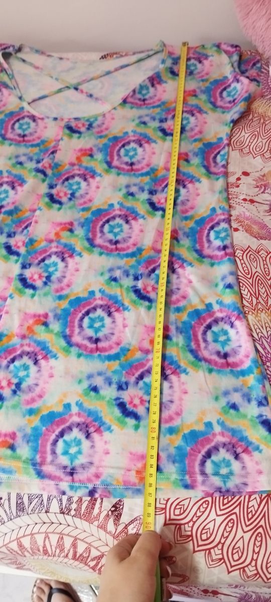 Vestido tie-dye multicolor XL