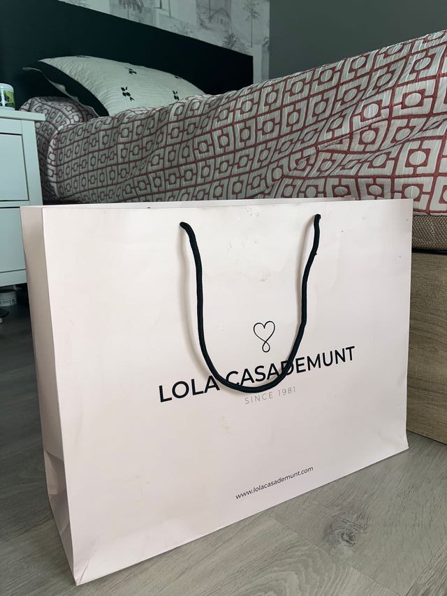 Bolso LOLA CASADEMUNT rojo y rosa NUEVO (