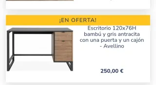 Escritorio industrial - Madera y metal