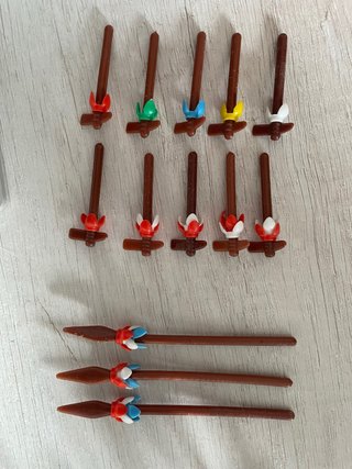 Lote hachas y lanzas indios Playmobil Oeste