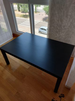 Mesa centro Ikea Lack negro-marrón