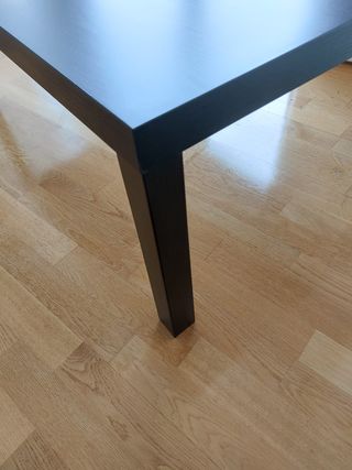 Mesa centro Ikea Lack negro-marrón