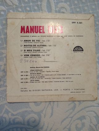 Vinil Manuel Dias - Amor de Pai