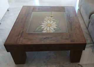 Mesa centro madera maciza Artesania Mexicana