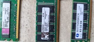 Módulos RAM 1GB & 2GB - Corsair, Crucial, Kingston