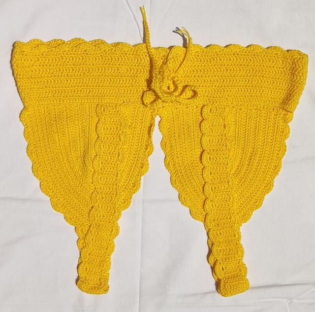 Top crochet amarillo - Talla única