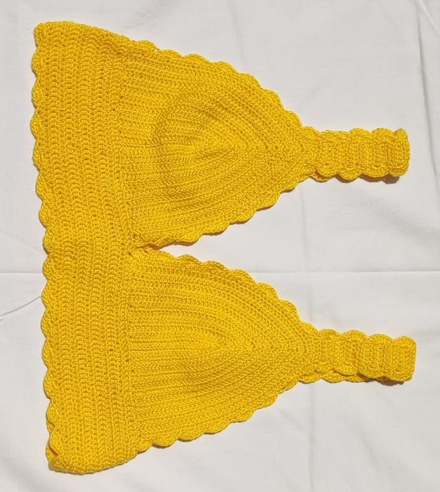 Top crochet amarillo - Talla única