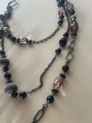 Collar triple Massimo Dutti - Negro, marrón