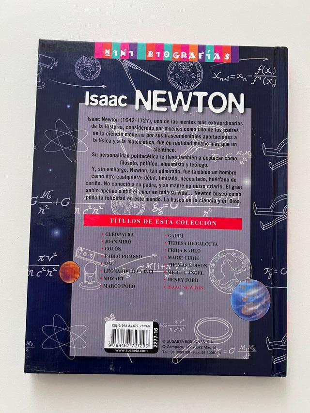 Isaac Newton MiniBiografias ilustradas +6 años