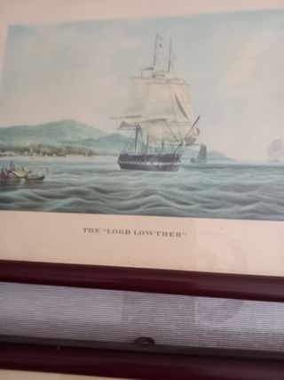 2 Cuadros Velero Vintage 25x35cm