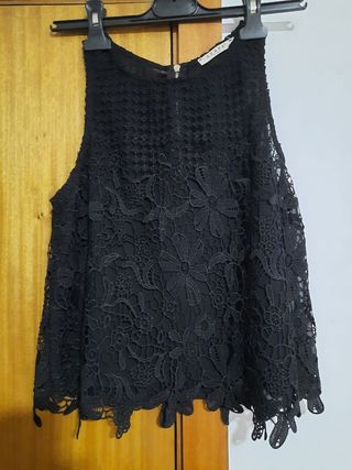 Top Cropped Preto Azara S-M