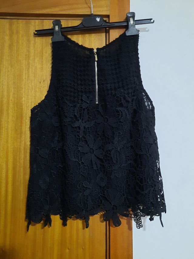 Top Cropped Preto Azara S-M