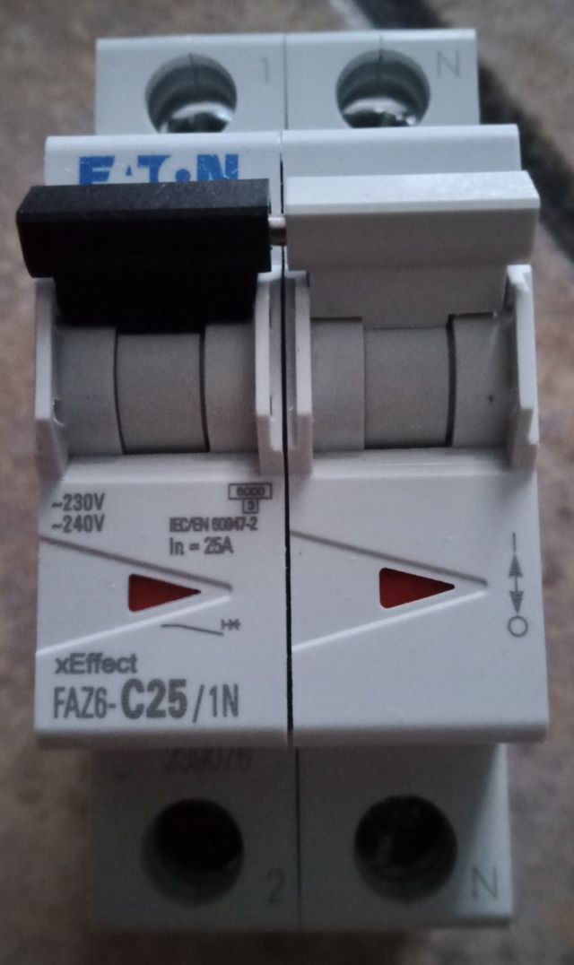 Interruttore Eaton FAZ6-C25/1N 25A