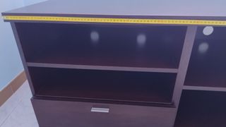Mueble TV 55" wengué - 120x57x59