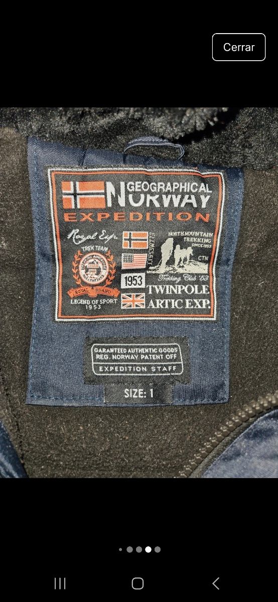 Geographical Norway Chaqueta Azul - Talla S