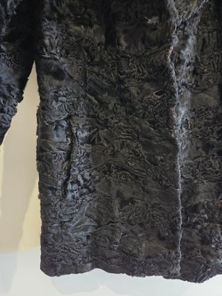 Abrigo astracán negro vintage 70s