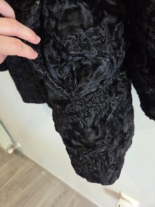 Abrigo astracán negro vintage 70s