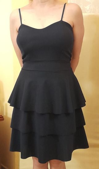 Vestito cerimonia blu scuro taglia M